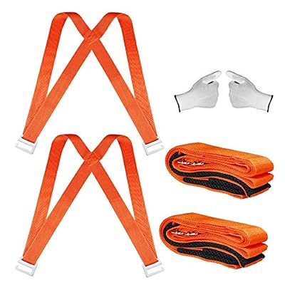 STWIE Bretelles de Levage et de Déménagement, Système Mobile à 2 Personnes avec Coussinet en Mousse DE 13 Pieds, Objet Lourd jusqu'à 800-,des Courroies de Transport avec des Gants antidérapant, par STWIE