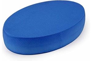 CHJIEJIE Ovale Schaumstoff-Balance-Pads, stabiles Fitness-Übungskissen, tragbares Gymnastik-Trainer-Board, aus Thermoplastische Elastomere, rutschfest, perfekt für Physiotherapie, Pilates, Krafttraining, Blau