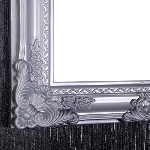 SPIEGEL AUS KUNSTSTOFF GRAU SILBER WANDSPIEGEL IM BAROCKDESIGN DEKOSPIEGEL 37,5x32cm - 4