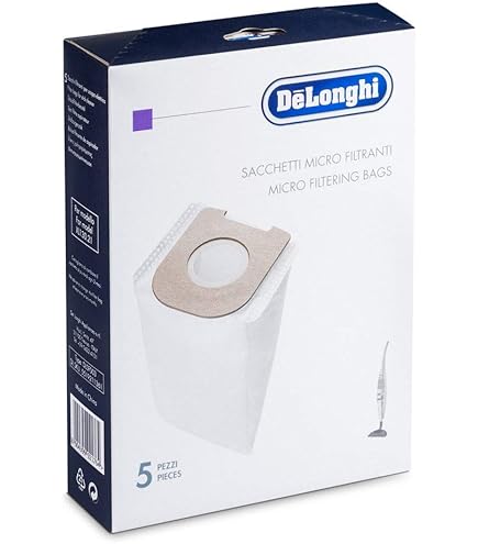 5 Sacchetti Originali Per Aspirapolvere De Longhi XLF 1500/1600/6050