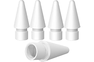 Wilbeva 5 Punte di Ricambio per Apple Pencil 1st e 2nd, Punta di Ricambio ad Alta Sensibilità e Penna di Controllo Preciso/Tips Ricambio Accessori per iPad Pencil