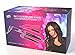Soft Touch Yogi Twin Barrel Hair Wand and Mini Travel Hair Straightener Iron Gift Set Metallic Pink