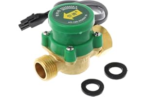 Yushu HT-120 G1/2"-1/2" Pompe de circulation d'eau chaude et froide Interrupteur de débit 1,5 A HT-120 Interrupteur de débit pour pompe à eau 4 points Raccords de tuyaux, pièces de pompes