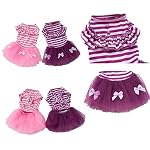 MagiDeal-Abito-Cane-Elegante-Arco-Sveglio-Della-Banda-Del-Vestito-Principessa-Gonna-Di-Pizzo-Abbigliamento-per-Animali-Cucciolo-Gatto