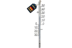 TFA Dostmann analog utomhustermometer, 12.5011, i metall, silver färg