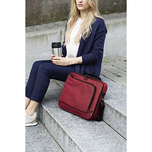 Hama Notebook-Tasche Sportsline Bordeaux  Tasche f  r Laptop Notebook  Notebooktasche geeignet f  r Computer bis 15 6 Zoll 40 cm Bildschirmdiagonale  