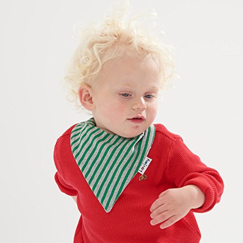 Lovjoy Bandana Geifer Baby Lässig Lätzchen – 5er Pack (MUNCHKINS) – Multicolor Super Absorbent & Soft für ultimativen Komfort mit Druckknöpfen – abwaschbar – Wasserdicht vlies Auskleidung für 0-3 Jahre – Netter Baby-Geschenk für Jungen und Mädchen - 4