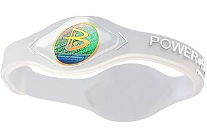Power Balance Bracciale di silicone, Bianco trasparente, small
