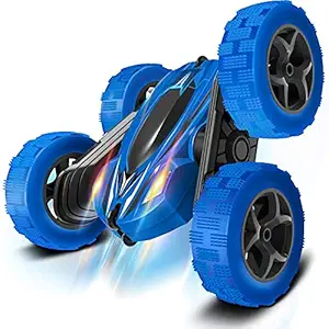 RC Stunt Car, 4WD 2.4GHz Remote Control Gesture Sensor Toy, Double Sided Rotation, Off Road Vehicle with Lights - Multi Colour