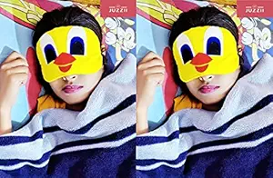 JUZZII Valvet & Fur Super Soft & Smooth Sleep Mask Eye Shades For Men Women Girls Boys Kids - (Pack of 2 ) Model-No.7-7
