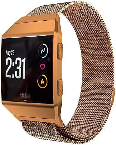 DakTou Fit Fitbit Ionic Straps,Quick Release,Milanese Loop Stainless Steel Bracelet Replacement with Strong Magnet Lock Adjustable Waterproof Watch Bands