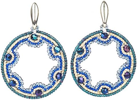 Azuni wave hoop earrings (blue)