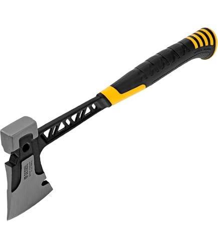 VTOOLS 15 Inch Carbon Steel Chopping Axe Hammer With Fiber Glass