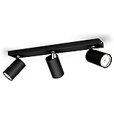 Philips LED Faretto Kosipo 3 Punti Luce, Attacco GU10, 10W, Nero