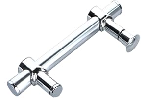 RTY-BY Douche poignée de Porte en Verre Tirez Ensemble avec rondelles, Salle de Bains Boutons de Porte for l'intérieur |Convient for cabines de Douche |Réglables Entraxe des Trous |Longue 24.5cm