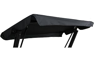 ‎SILUK SILUK Universal Sonnendach für Hollywoodschaukel Dach-Plane für Garten-Schaukel Dachplane Ersatzdach (Anthrazit)