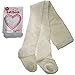 New Soft Touch White Cotton Rich Tights with Diamond design - baby girl 0-3 months, 3-6 months & 6-12 months (0-3 months)