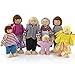 Price comparison product image Jaysis Wooden Furniture Dolls House Family Miniature 7 People Set Doll Toy for Kid Child (7 People)
