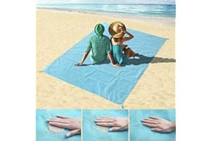 RHP Strandmatte Sandfrei Stranddecke Picknick Decke Campingdecke Strand Tuch 150x200 cm (Blau)