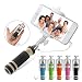 Produktbild Fone-Case (Black) Mini Selfie-Stick Ausziehbare Tasche Einbeinstativ für Mobiltelefone mit eingebautem Remote-Shutter für ZTE Blade v8 Pro