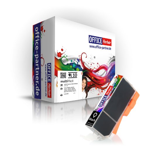 10x photoschwarz kompatible Druckerpatronen zu CANON CLI-526BK mit Chip für Canon Pixma IP4950 / IP4850 ; MG5340 / MG5250 / MG5350 / MG6250 / MG8120 / MG8240 / MG6150 / MG8250 / MG5150 / MG6120 / MG5200 / MG8150 ; MX885 / MX715 / MX884 / MX895 & Pixma IX6550