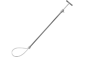 Fabater Attrape-Cochon, Support de Porc en Acier Inoxydable, Poteau de Receveur de Porc avec Poignée Extensible, Poteau de Contrôle des Animaux, Support de Porc pour Porcs