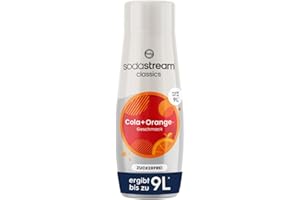 ‎SODASTREAM SodaStream Sirup Cola + Orange ohne Zucker, 1x Flasche ergibt 9 Liter Fertiggetränk, Sekundenschnell zubereitet und immer frisch, 440 ml
