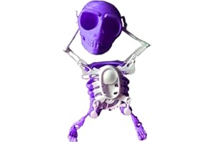 VORAE Dancing and Swinging Skull Toy, 3D Funny Dancing Skeleton Toy for Desktop Ornament (Purple)