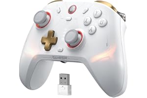 GameSir Cyclone2 TMR Game Controller TMR Hall Stick Gamepad con doble Hall Trigger/Micro Trigger Mando de juegos para Switch, Android, iOS y PC Wired/wireless/2.4G con teclas macro Blanco.