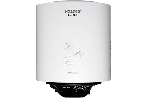 Voltas AquaM 5-Star 25L Water Heater 2000W, Warranty of 7 years on Tank, 3 Years on Heating Element, 2 Years on Product by Voltas Free Installation Free Connecting Pipe Copper Element 8 Bar (White)