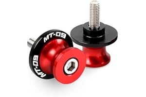 QNXBDKME Motorrad Zubehör Für MT09 MT-09 Tracer 2014-2023 MT 09 SP 2024 2025 MT09 FZ09 M6 Ständeraufnahme Bobbins Mounting Ständer Holder Montageständer Schwingenadapter (Rot)