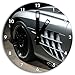 Produktbild Edler silber Porsche, Wanduhr Durchmesser 30cm mit schwarzen eckigen Zeigern und Ziffernblatt, Dekoartikel, Designuhr, Aluverbund sehr schön für Wohnzimmer, Kinderzimmer, Arbeitszimmer
