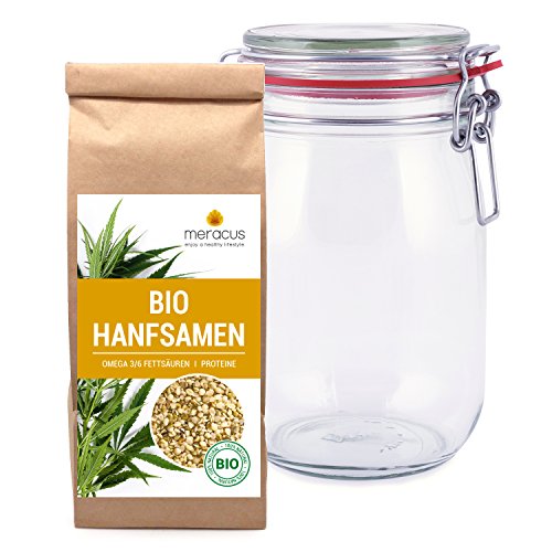 Preisvergleich Produktbild meracus Bio Hanfsamen, geschält, 1er Pack (1 x 600g)