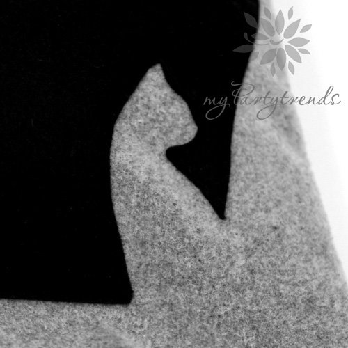 Sofakissen, Dekokissen ‚black cats‘, 40 x 40 cm inkl. Füllkissen (Katzenkissen, Katzenmotiv, Zierkissen, Katze, Kissen) - 2