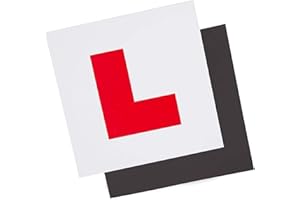 ShaniTech 2 Pack Fully Magnetic Learner L Plates, DVLA Approved, Learner L Pate for Car, Van, Motorbike, Strong Magnetic Back, Waterproof