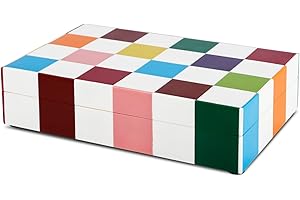 Handicrafts Home Medley Jester Collection - Organizador de almacenamiento, caja decorativa multiusos para regalo, 10 x 6 x 2.5 pulgadas