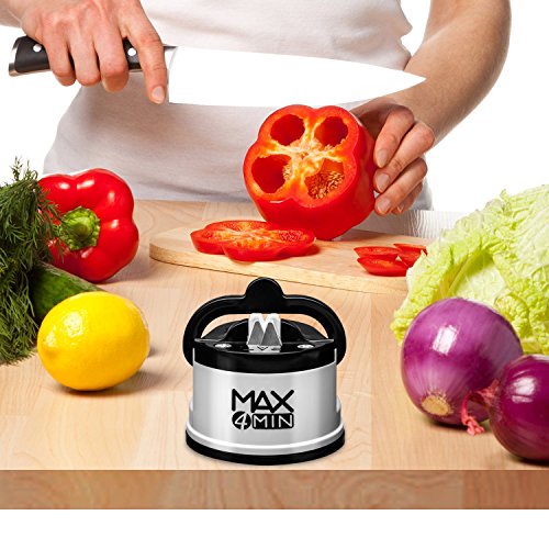 Messerschärfer, professioneller Messerschleifer für Küche und Chef Köche, Schärfer für Messer und Scheren, Schleifer für Messer für Kochkurse, Knife Sharpener, MAX4MIN - 3