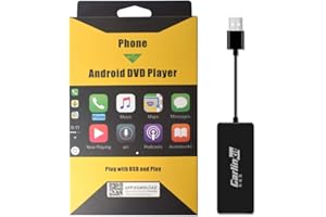 CarlinKit Wired CarPlay/Wired Android Auto Adapter per Android Radio Car, Necessità di installare Autokit APK nell'autoradio, Supporto MirrorScreen/Aggiornamento online, Nero