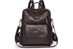 FUNSEED Damen PU läder ryggsäck, Wasserdichter Tasche, 29 x 30 x 17 cm, Verwendbar für Pendeln, Arbeit und Reisen