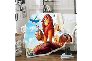 asxcaq Nette König der Löwen Freunde Plüsch Decke Baby Kinder Jungen Kinder Geschenk werfen 150x200cm Schlafsofa Bettdecke Bettwäsche