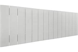 DHOME Cabecero de Madera reciclada DM Estilo Palet Vertical Cama Palets Herrajes incluidos (135cm, Blanco sólido)