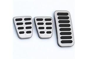 Pedales de freno de coche antideslizantes,Asudaro Pedal de acelerador de metal Kit de cubierta de pedal de acelerador Pedal de embrague de transmisión/Cambio manual para Creta Ix25 i30