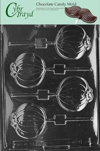 Preisvergleich Produktbild Cybrtrayd H088 Halloween Chocolate Candy Mold, Plain Pumpkin Lolly