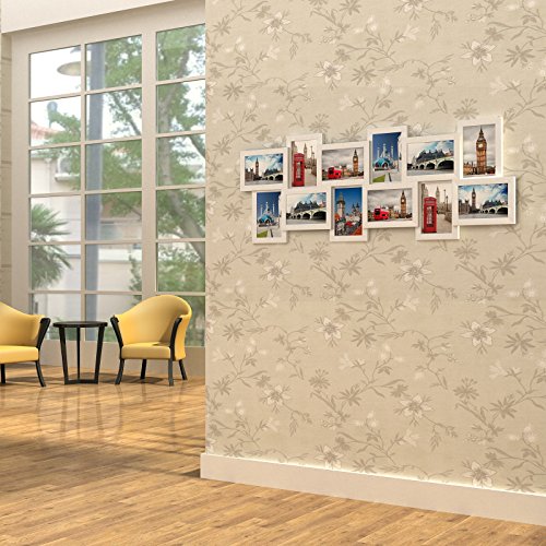 comprare on line SONGMICS Cornice Multipla per 12 Foto Portafoto da Parete Foto Album Wall Decor in Fiberboard bianco RPF22W prezzo