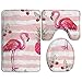 Produktbild Baby Bath Mat, 3 Piece Bathroom Rug Set Pineapple Flamingo Butterfly Nonslip Flannel Shower Mat Mildew Proof U-Shaped Toilet Cover Rugs for Men Women Kids, Bathroom Rugs, Bathroom Accessories