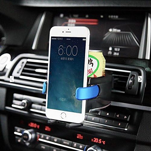 VENUSTEK Car Cup Holder COMBO Hard Clip-on Holder Air Conditioner Vent Mount Insert Soft Drink Beverage Water Coffee Cup Bottle with Adjust Size For Vehicle Automobile