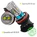 Produktbild Wiseshine H9 6000k cree fog led canbus birne lampe DC9-30v 3 Jahre Qualitätssicherung (2 Stück) H9 6 HP led reines Weiß