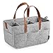 Produktbild GAGAKU Baby Windel Caddy Organizer Tragbar Windeln Korb Kinderwagen Organizer Filztasche für Auto Reise - Grau