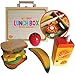 Price comparison product image Bee Smart - Wooden Toy Food Sandwich Pretend Play Food Set for Children; Pretend Play Toy Food Sandwich Making Set for Children; Wooden Play Food 10 pieces; Wooden Play Toy for Toddlers Role Play Set for Children; Portable Picnic Wooden Food Toys for Toddlers Food Accessories