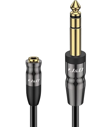 Cavo Adattatore Audio PNGKNYOCN Da 6,35 Mm Maschio A 3,5 Mm Femmina - 0,3 M - Placcato Oro Per Cuffie, Amplificatori, Chitarra
